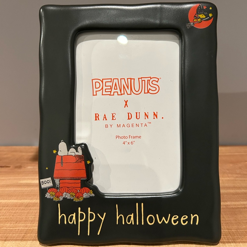 New Rae Dunn Snoopy Woodstock Halloween Frame